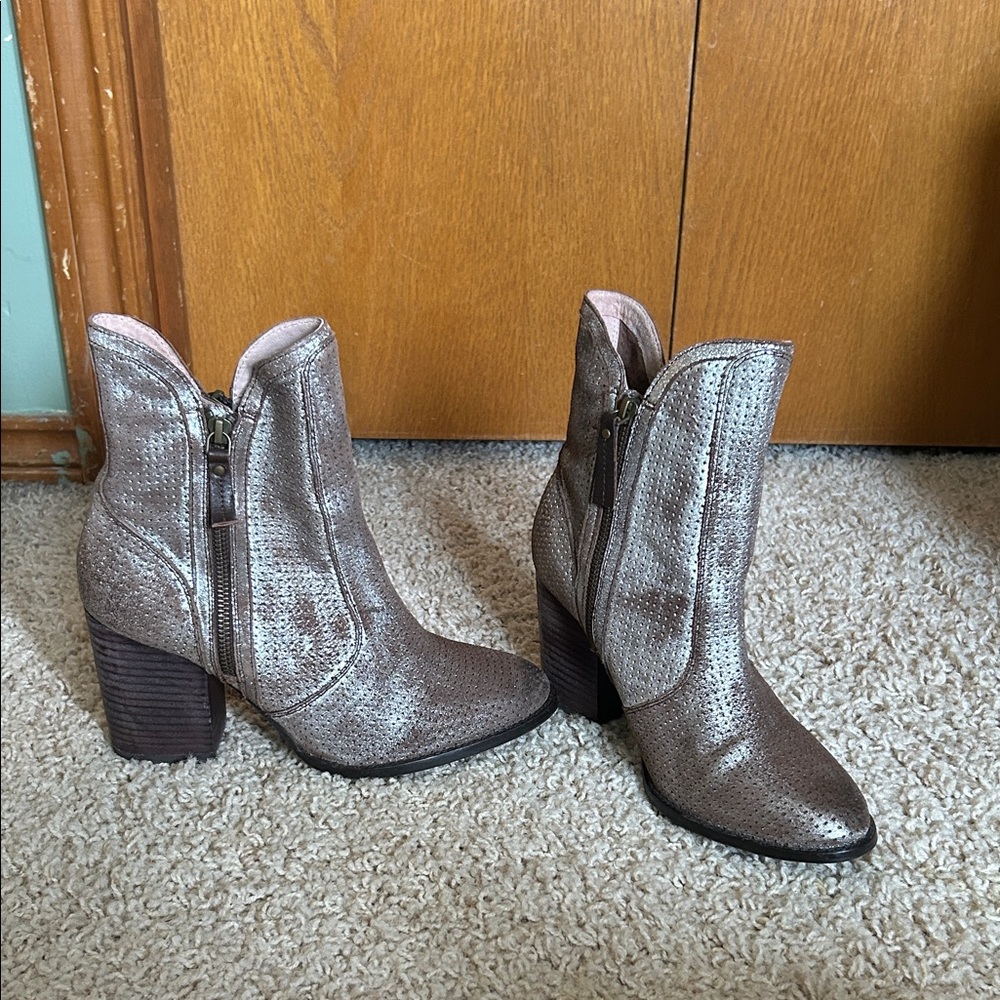 Seychelles Metallic Brown Heeled Boots